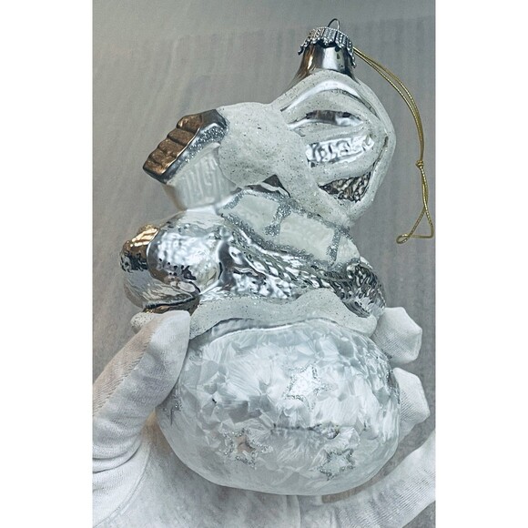 Krebs Lauscha Glas Santa Bird & Birdhouse Ornament Germany Boxed VTG - Picture 8 of 14